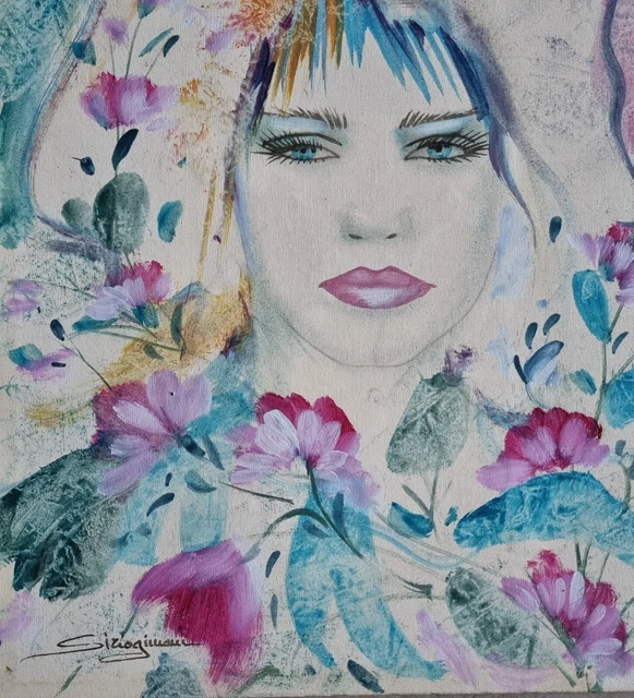 olio su tela donna