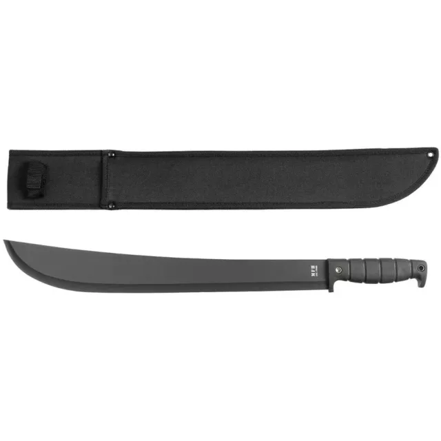 Machete "Kongo" Nero Con Fodero In Nylon Roncola Sfalcio Taglio Legna