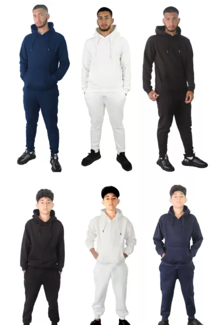 Mens & Kids Sportswear Soccer PullOver PE Tracksuit Hoodie & Jogging Bottoms Set 2