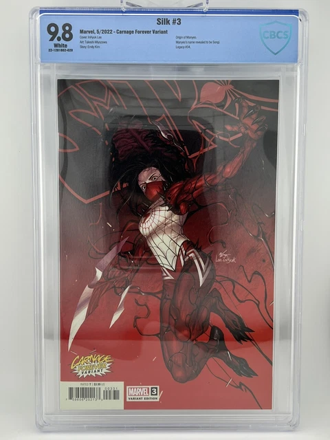 Silk #3 (2022) Carnage Forever Variant, Inhyuk Lee, Cbcs 9.8, Marvel Comic Book 