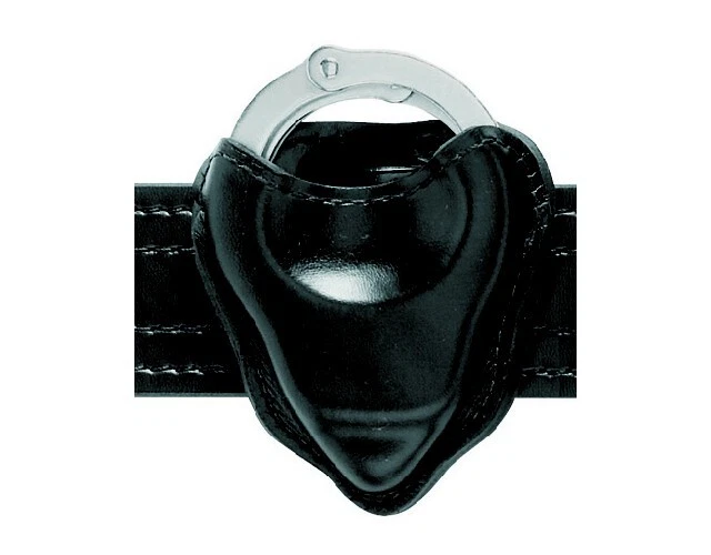 Safariland 090-9 Black Hi-Gloss Open-Top Formed Chain ONLY Handcuff Pouch