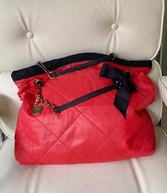 Lanvin Soft Leather Tote Shoulder Bag Amalia - Italy
