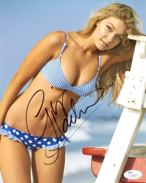 Gigi Hadid Signed 8X10 JSA COA Swimsuit Model Photo Auto Autograph Autographed
