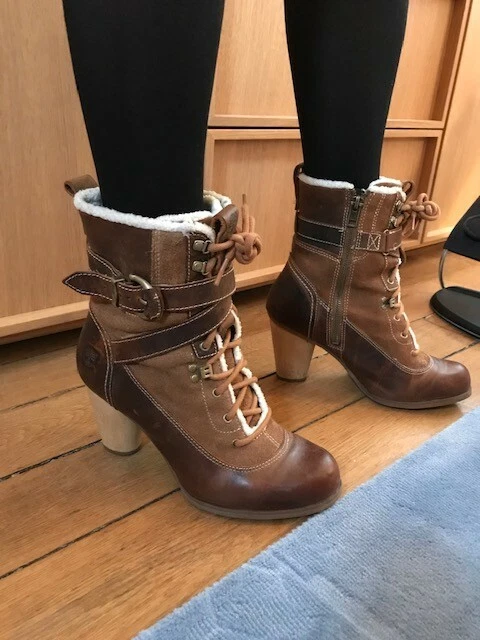 Bottines Hiver à talon Femme  marron Timberland taille 39, modèle autrichien