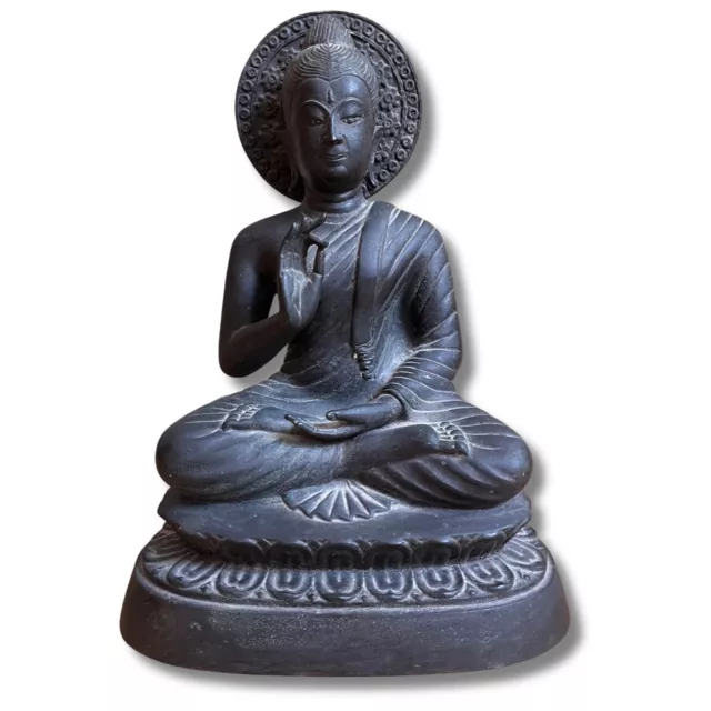 AsienLifeStyle Bronze Buddha Figur lehrende Geste Vitarka Mudra Budda Statue