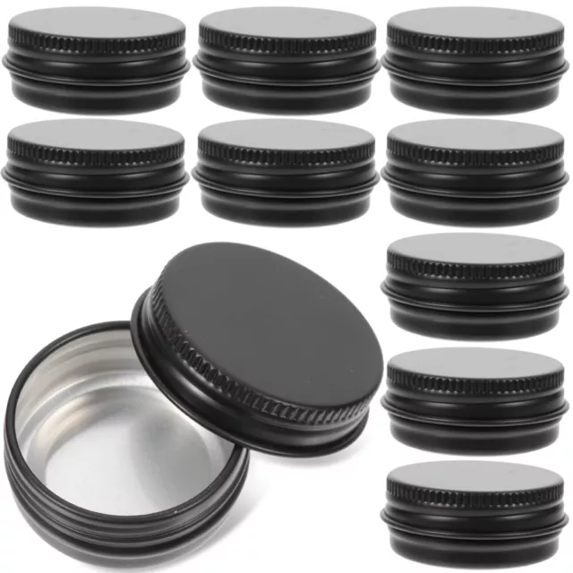 24 Pcs Candle Jar Black Container Travel Tea Containers Filling