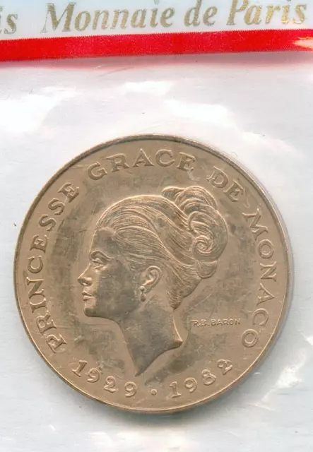 Top Rare Monnaie De 10 Francs Monaco " Essai "  Princesse Grace @ 1982 Fdc Mdp !