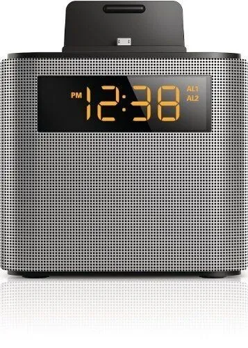 Philips Bluetooth Dual Alarm Clock Radio iPhone/Android Speaker Dock AJT3300/37