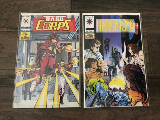 HARBINGER  #10 (Valiant 1992) Jim Shooter 1st App Hard Corps w/HARD CORPS #8