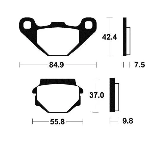 2761 - compatible avec KAWASAKI Z 250 SCORPION (ER250B) 250 1988 PLAQUETTES DE F