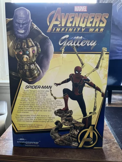 Marvel Gallery Avengers 3 Iron Spider-Man 9" Pvc Diorama Toy Figure Statue