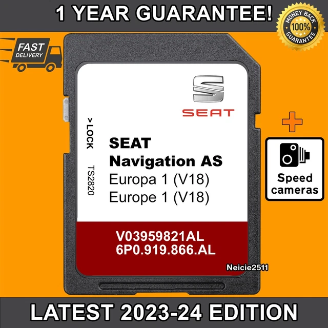 SEAT 2024 V18 Sat Nav Map Card 2023 Alhambra Arona Ateca Leon