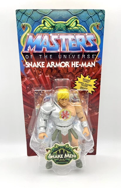 MASTERS OF THE Universe Origins Snake Armor He-Man Figure 2022 Mattel MOTU As Is EUR 22,97