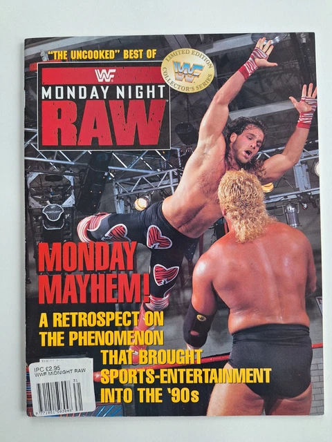 1996 WWF The Uncooked Best Of Monday Night Raw Magazine with Poster Excellent