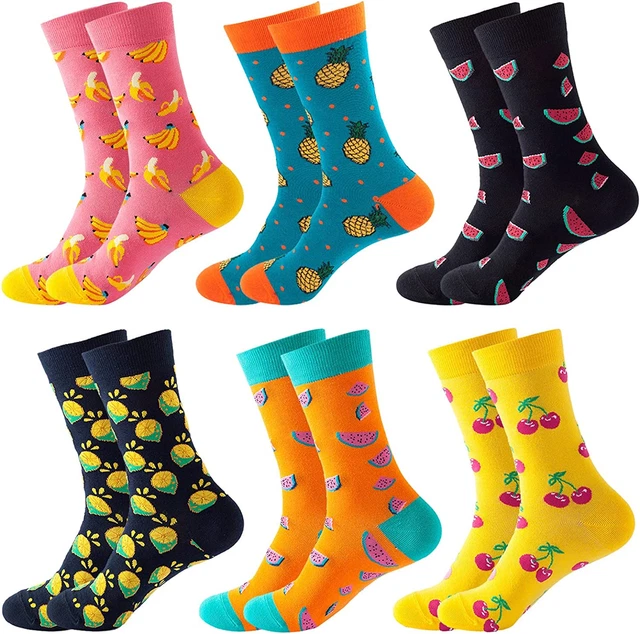 Men'S Colorful Dress Socks Novelty Funny Fancy Funky Patterned Crew Sock Casual
