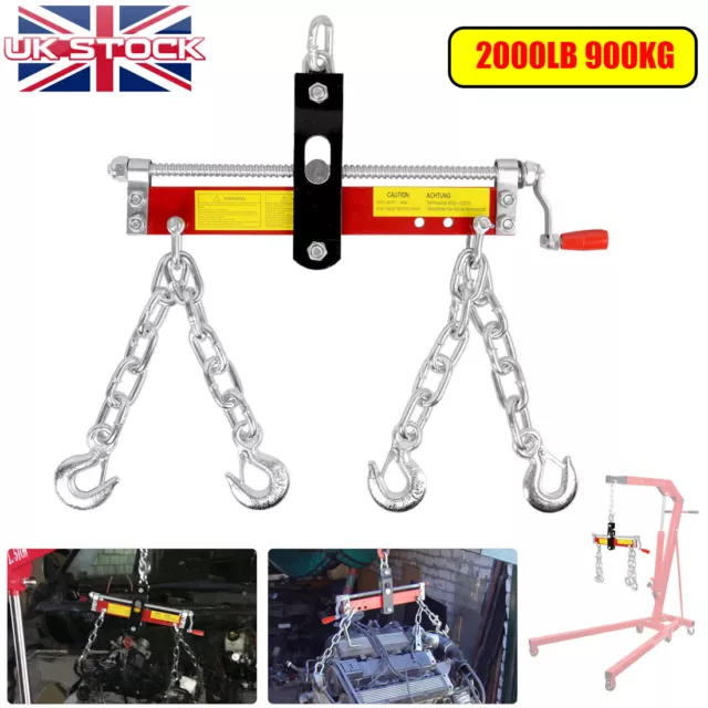 HEAVY DUTY ENGINE Crane Hoist Lift Leveller Chain Load Garage Loading