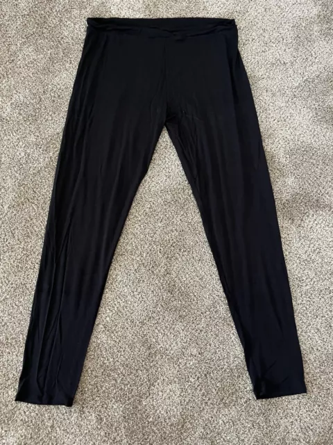 Cuddl Duds Softwear With Stretch Leggings XL High Rise Pull On Womens Black