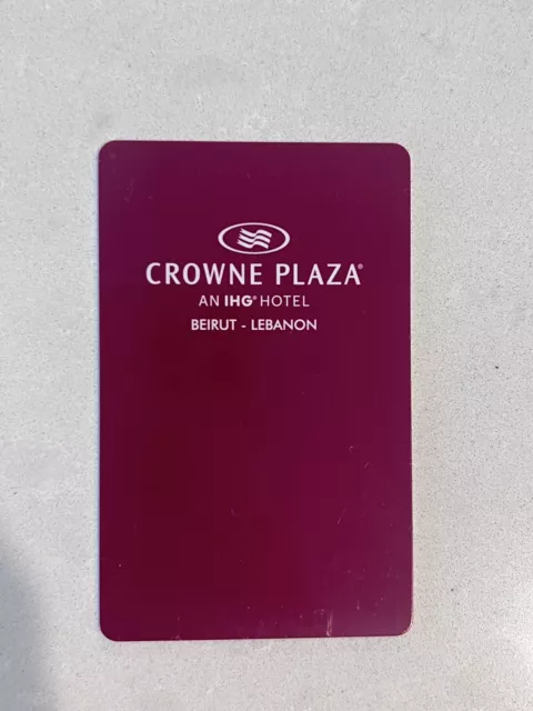 BEIRUT - LEBANON￼ CROWNE PLAZA HOTEL ROOM KEY CARD. Good Condition.