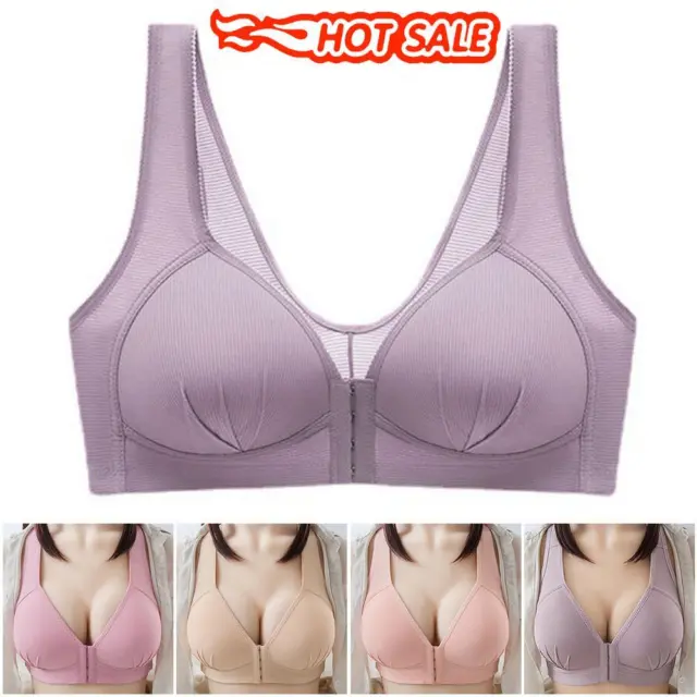 Padded Bra No Underwire Women's Bra Front Closure 5d Shaping