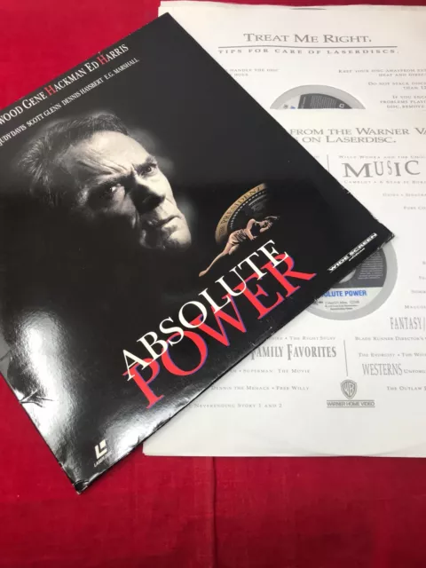 Absolute Power on 2 LaserDisc Movie w/ Extended Play Clint Eastwood Gene Hackman