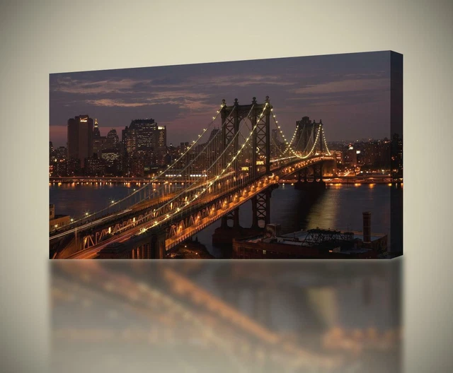 New York City Skyline CANVAS PRINT Wall Art Decor Giclee NY *4 Sizes* CA51