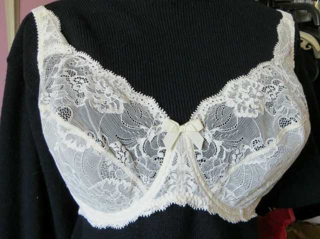 Soutien-gorge Femme Barbara - Taille 100C (tour De Dos 100, Bonnet C) - Ivoire/blanc Dentelle - Neuf Avec étiquettes