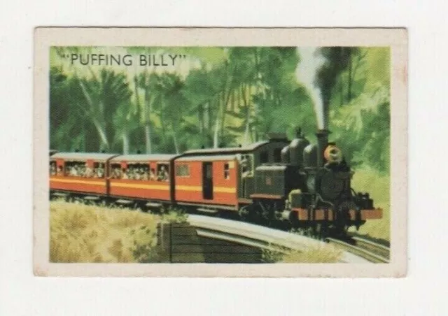 Australian Transport Trade card: #269 Railways Steam train Puffing Billy