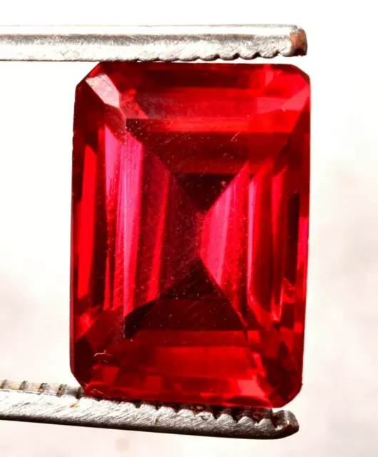 15.40 Cts. Natural Mozambique Red Ruby Emerald Shape Certified Gemstone