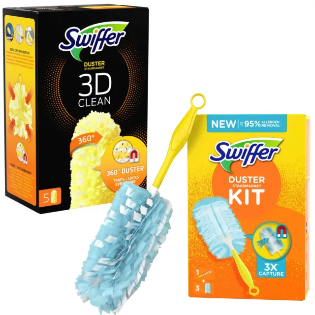 Kit de démarrage Swiffer Duster 3D Clean : 1 Manche XXL Et 1 Recharge