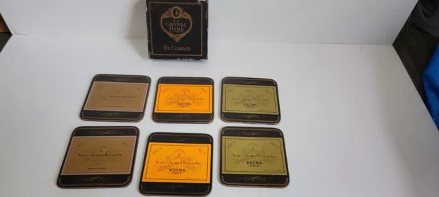 La Grande Dame Champagne Coaster 6 Acrylic Authentic England