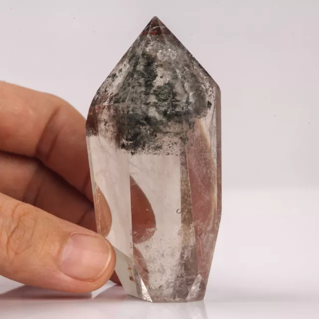 139g78mm Natural Garden/Phantom/Ghost Quartz Crystal Point Healing Tower Decor
