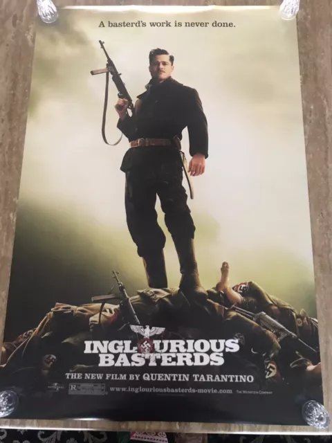 Inglourious Basterds D/S Movie Theater Poster Original Brad Pitt 27 x 40