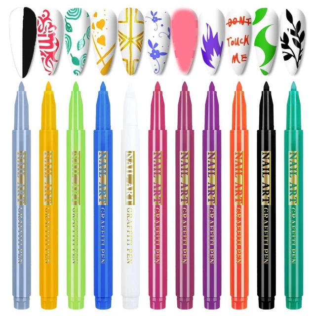 de dessin Imperméable Lignes abstraites Stylo graffiti nail art Fleur Croquis