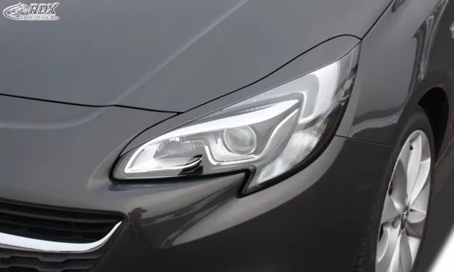 RDX Scheinwerferblenden für OPEL Corsa E Böser Blick Blenden Spoiler Tuning