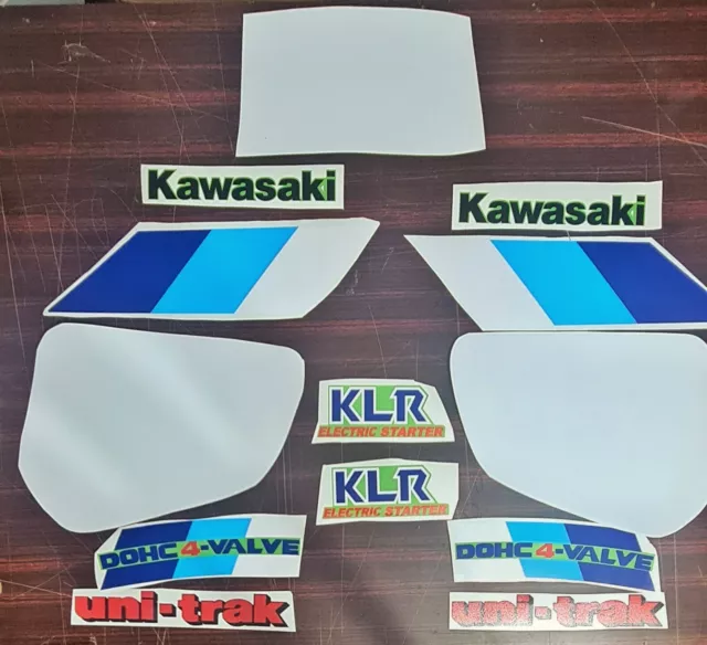 KIT  decal KAWASAKI KLR 600 1986 1990 adesivi/adhesives/grafiche/stickers/decals 2
