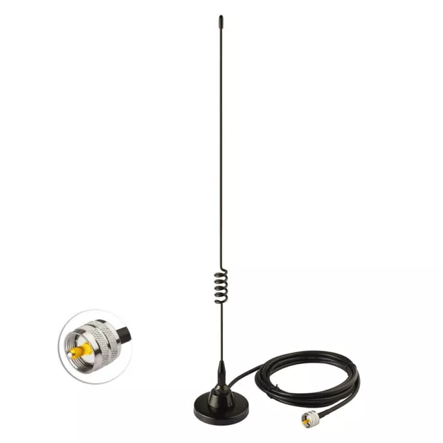 Vehicle Ham Mobile Radio VHF UHF Magnetic PL259 Antenna 3m for Uniden Cobra ICOM