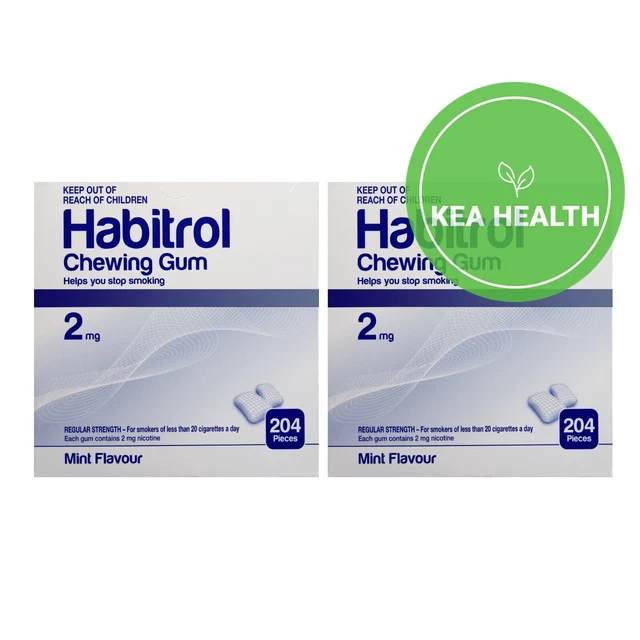 Habitrol Nicotine Gum 2mg MINT 408 pieces 2 New BULK Box Size - QUIT Smoking Now