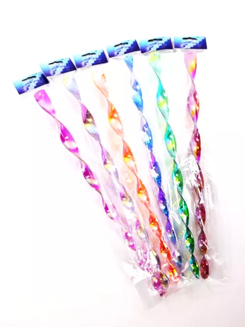 Windspiel 6 Stück irisierende farben Spirale 49 cm Wind-Chimes Twister Neu