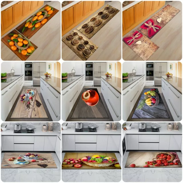 3D Non Slip Kitchen Mat Anti Slip Washable Rugs Small & Large Kitchen Floor Mat*