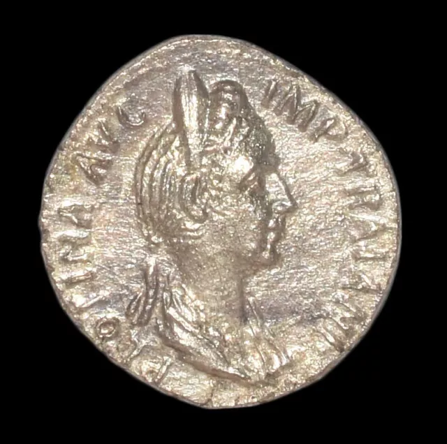 Pompeia Plotina, Wife Of Trajan Ar Denarius Roman Empire 112 Ad Novelty Strike