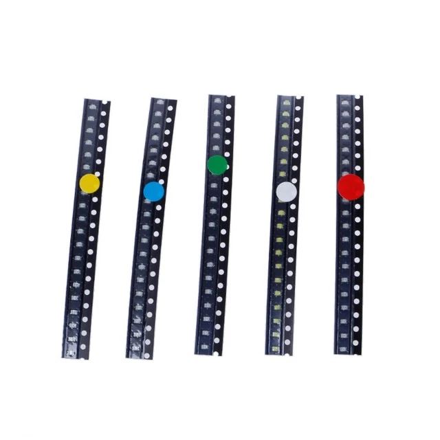 100 Pcs 5 Colors  0805 LED Light Red Green Blue Yellow White Assotment Kit
