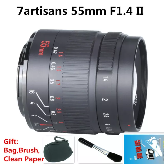 7artisans 55mm f1.4 II Manual Lens for Fujifilm X-Mount Fuji X-T4 T30 T2 Camera