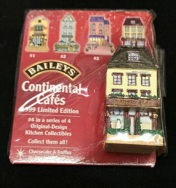 Bailey's Irish Cream 1999 Ltd. Edition. Continental Cafes. #4 of 4. Rare in Pkg.