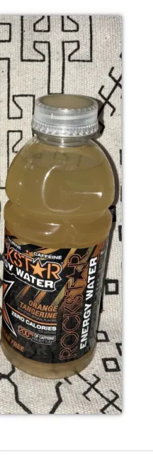 2012 Rockstar Energy Drink Water Orange Tangerine 20oz Full Bottle Dent New