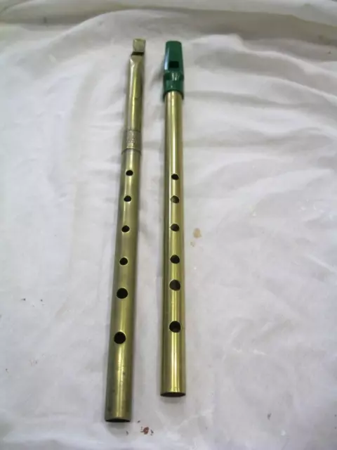 Rare Antique Barnett Samuel London "Dulcet" Brass Penny Whistle/Flute Circa 1869