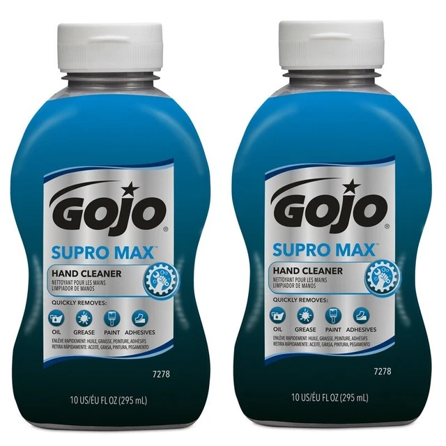 2 ~ Limpiador de manos resistente aroma floral Gojo Supro Max 10 oz desengrasante suave