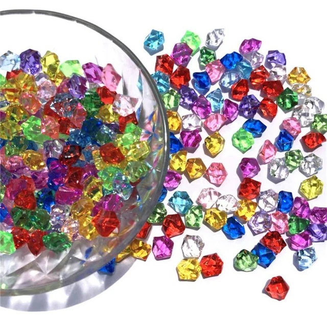 200x Acrylic Plastic Gem Stone Ice Rocks Table-Scatter Vase Fish Tank Decoration