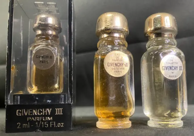 Givenchy III - Vintage Perfume Miniature Collectibles - x3 bundle