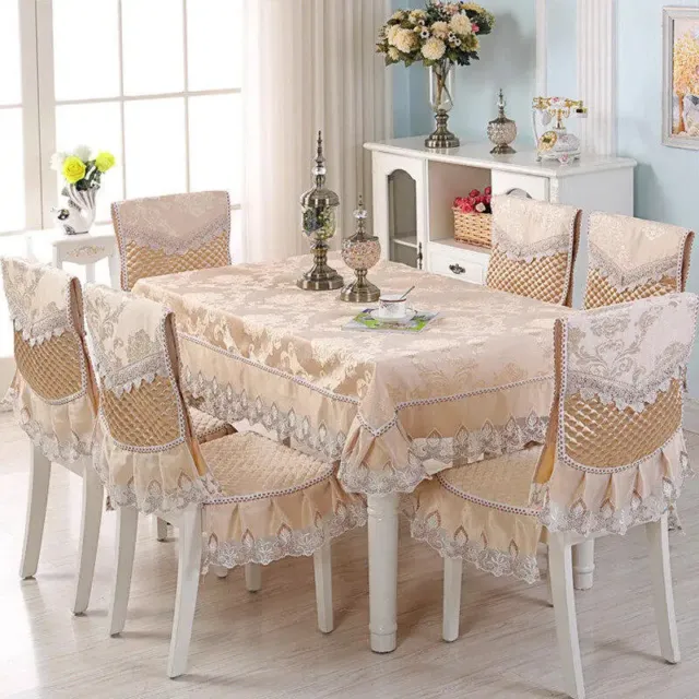 13 piezas/juego de tela de mesa rectangular con cubierta de silla mantel decoración de boda