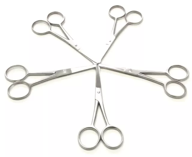 Probe Professional Safety  Scissors 4" Pet Dog Cat Grooming Blunt End Set of 5